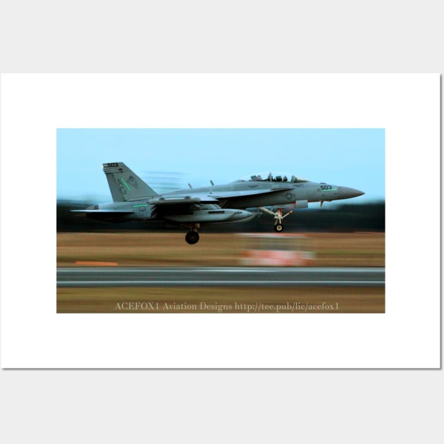 EA-18G Growler Super Hornet FCLP 2 Wall Art by acefox1